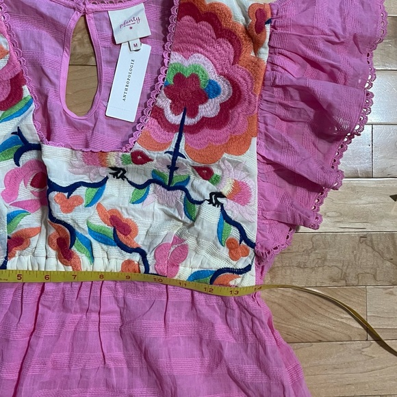 NEW Plenty by Tracy Reese Pink Babydoll Embroidered Blouse - Picture 8 of 14